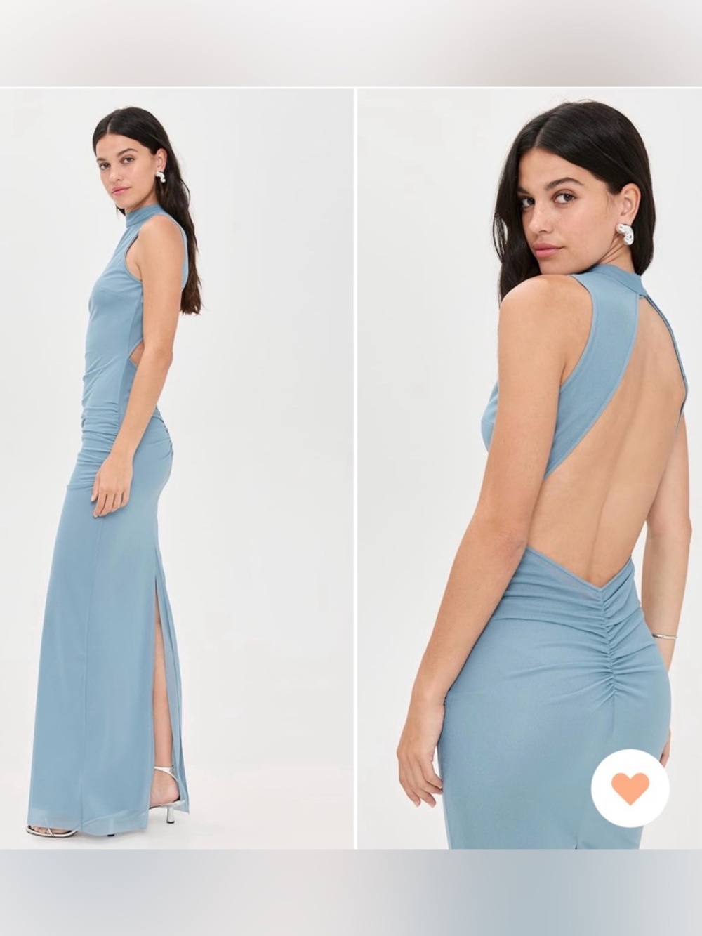SIR the Label Ruby Open Back Blue Gown